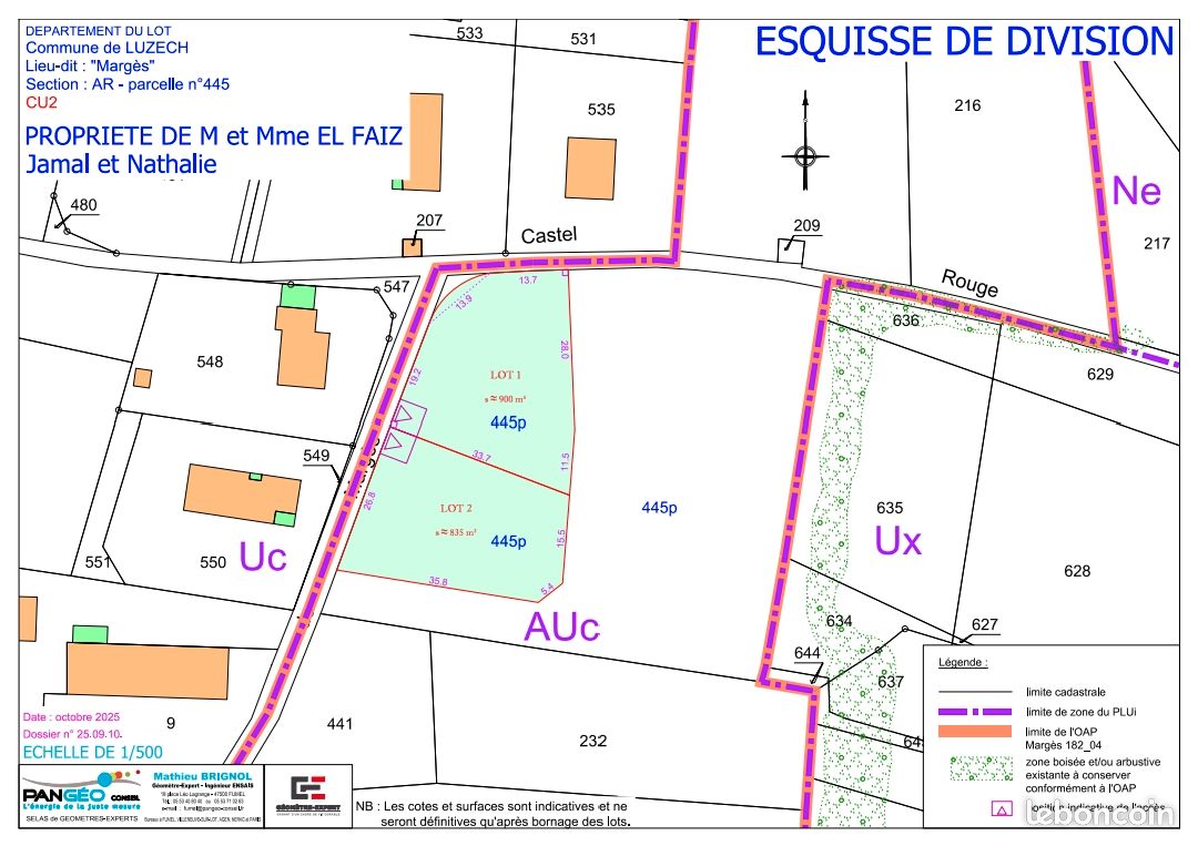 Vends terrain constructible · à Luzech · 17 000 €