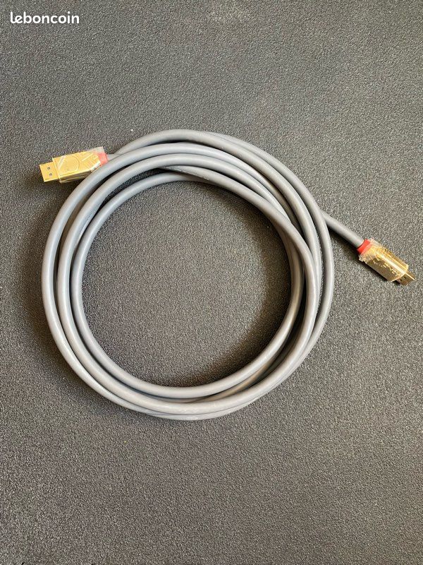Cordon DisplayPort Lindy de 5m Gold Line (image 2)