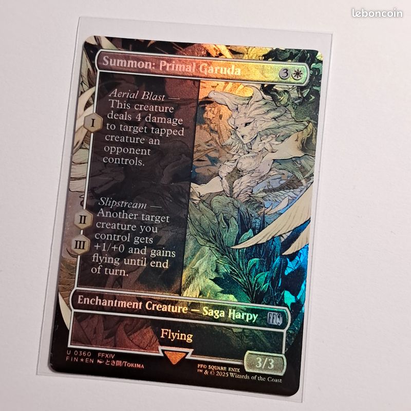 mtg final fantasy garuda Summon: Primal (Borderless) [FINAL FANTASY] III — Slipstream — Another target creature you control gets +1/+0 and gains flying until end of turn Summon: Primal Garuda [Foil] #37