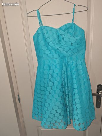 Robe D'été NAF NAF écru Et Rouge - Taille 40, Style Trapèze En Coton, Longueur Genou, Neuve Sans étiquettes