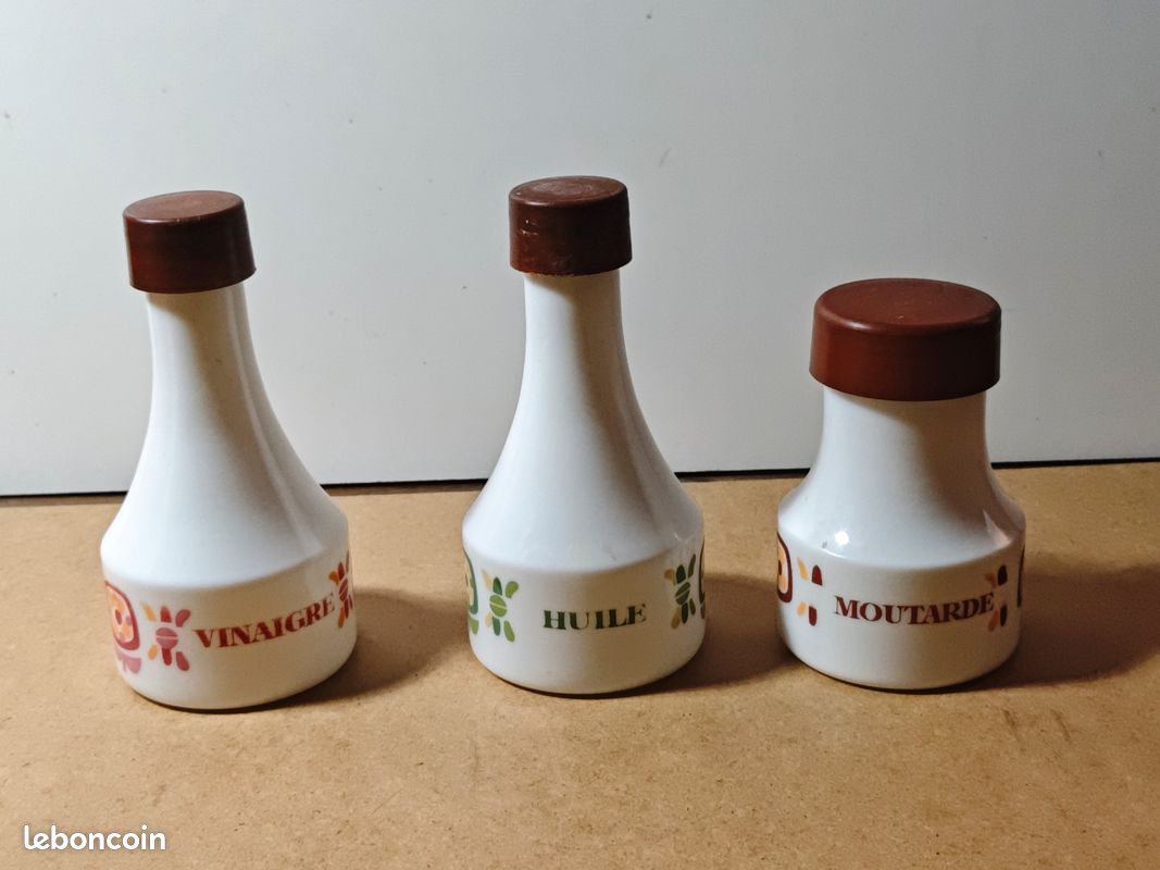 Pots à condiments MOBIL Collector vintage (image 1)