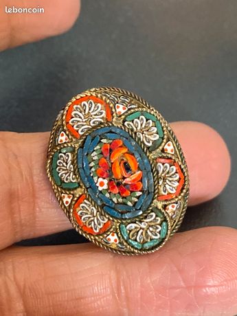 BROCHE EMAUX, MCRO-MOSAÏQUE ANCENNE | eBay | Un mcro, Broche, Mosaque
