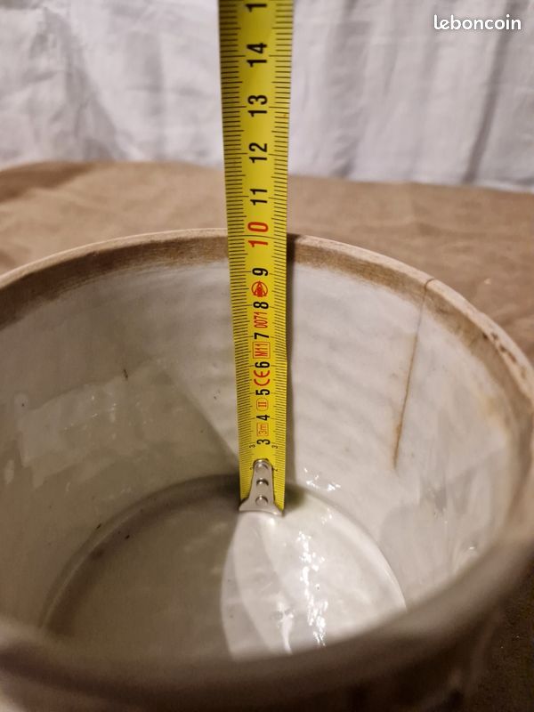 Pot à Miel Vintage En Faïence Barbotine - Forme Ruche Jaune, Années 60/70