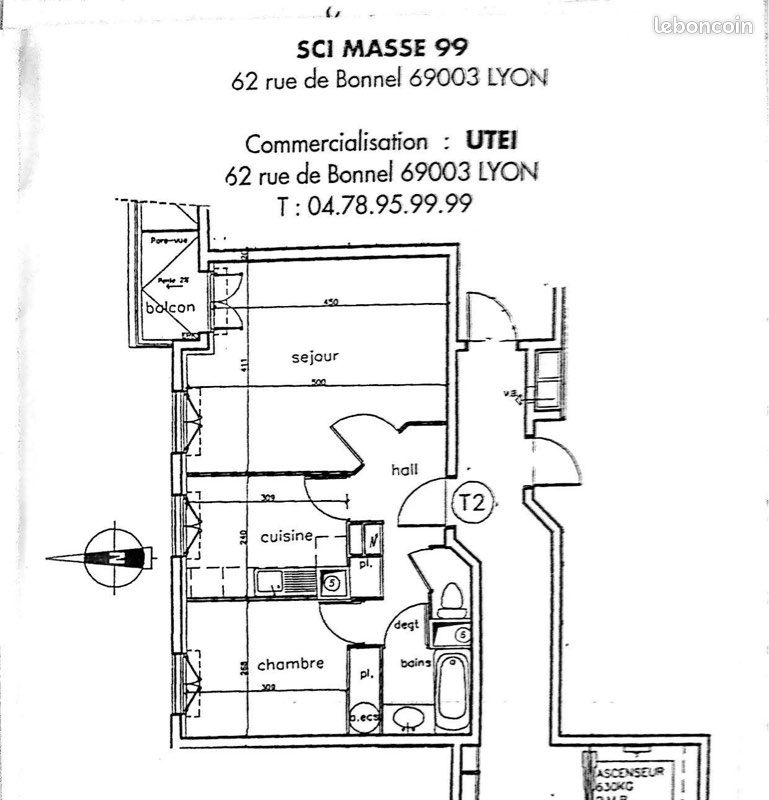 Appartement 2 pièces 45 m² · à Lyon · 45 m² · 950 €