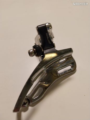 Dérailleur Avant Shimano XT FD-M738 Vintage VTT, Fixation Par Collier, Top Pull, Triple Plateau