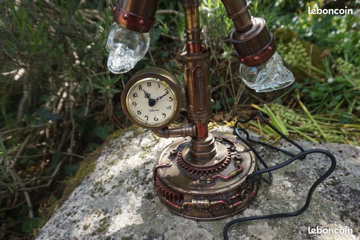 Lampe à poser médiévale en bois massif style rétro créatif et