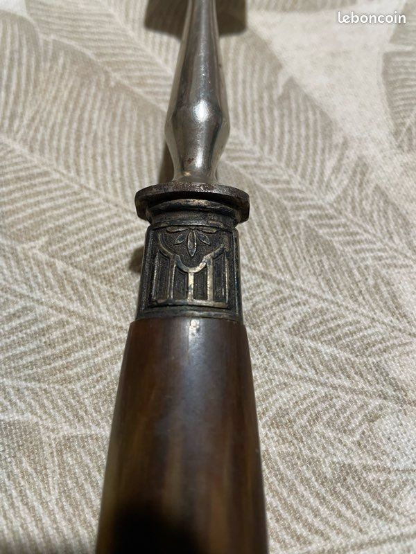 Fourchette à rôti métal manche corne (image 4)