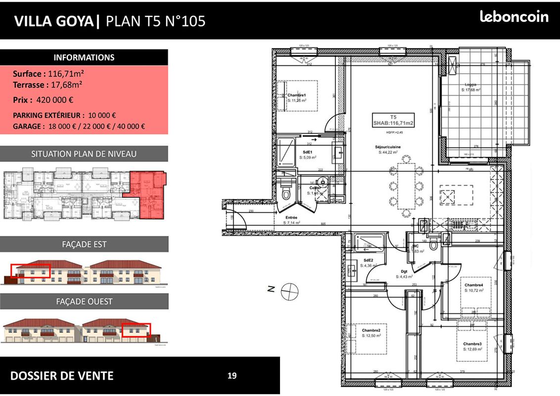 Appartement 5 pièces 117 m² · à Albi · 117 m² · 420 000 €