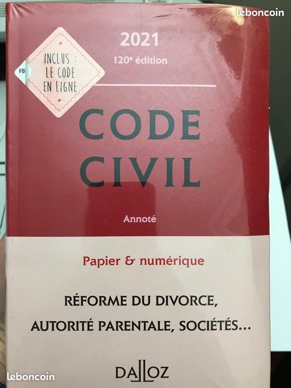 Code civil Dalloz 2021 neuf sous blister (image 1)