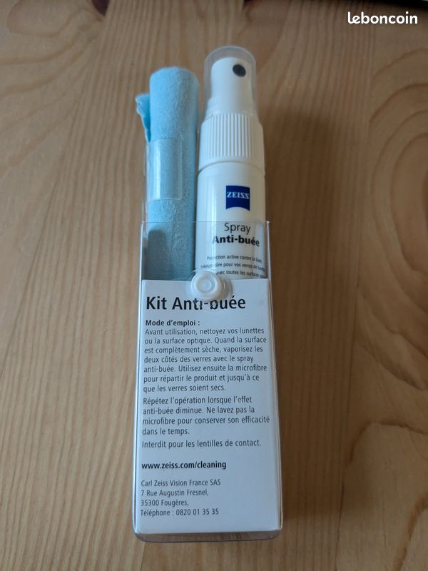 Zeiss Anti Fog Spray Kit Anti Buee Lunettes Antibuee Pour Lunettes