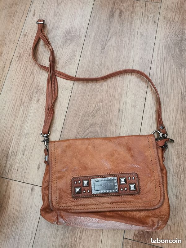 Sac à main en cuir Lancaster marron clair (image 1)