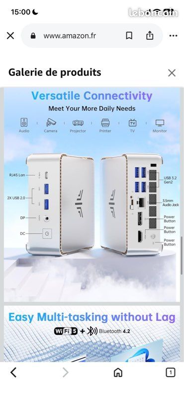 Mini PC NiPoGi Pinova P2 Négociable ou échange – AMD Ryzen 3300U / 16 Go RAM / 512 Go SSDa (image 12)