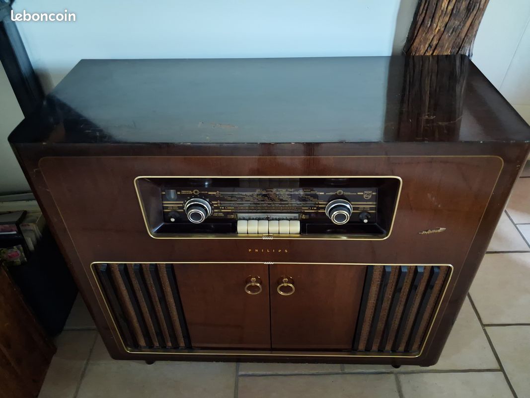Tuner Stéréo Philips 694 – AM/FM, Boîtier Bois, Vintage, Testé Avec Garantie