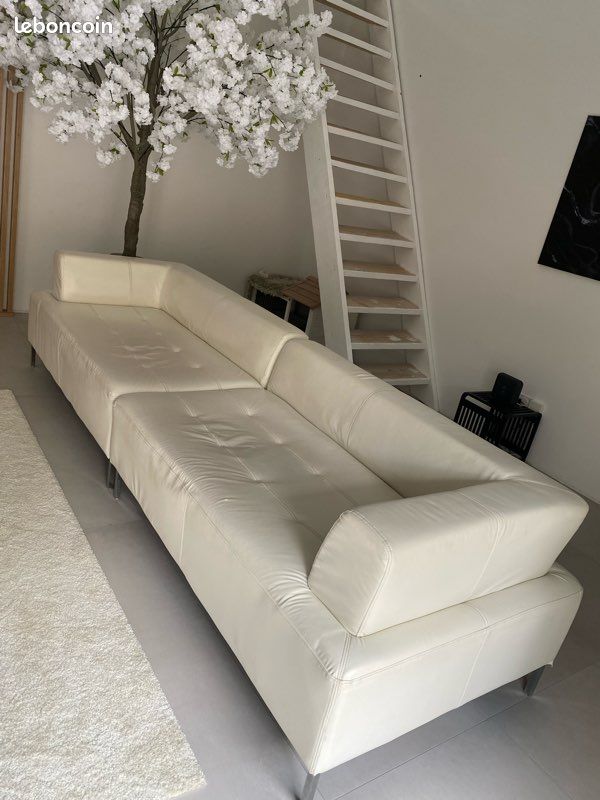 Canapé cuir blanc (image 2)