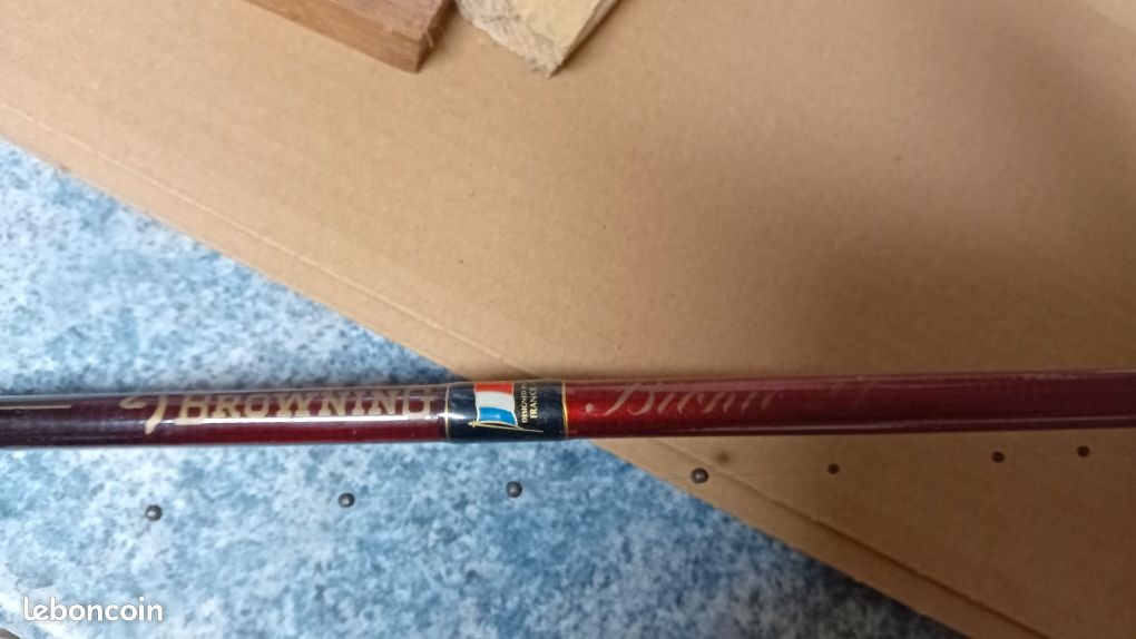Canne a peche lancer BROWNING 4,70 ml avec moulinet Geologic LR 45 3etat irreprochable (image 1)