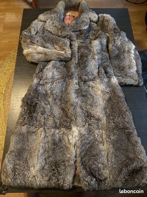 Manteau Nicole Gris En Fourrure Synthétique Stand Studio En Solde