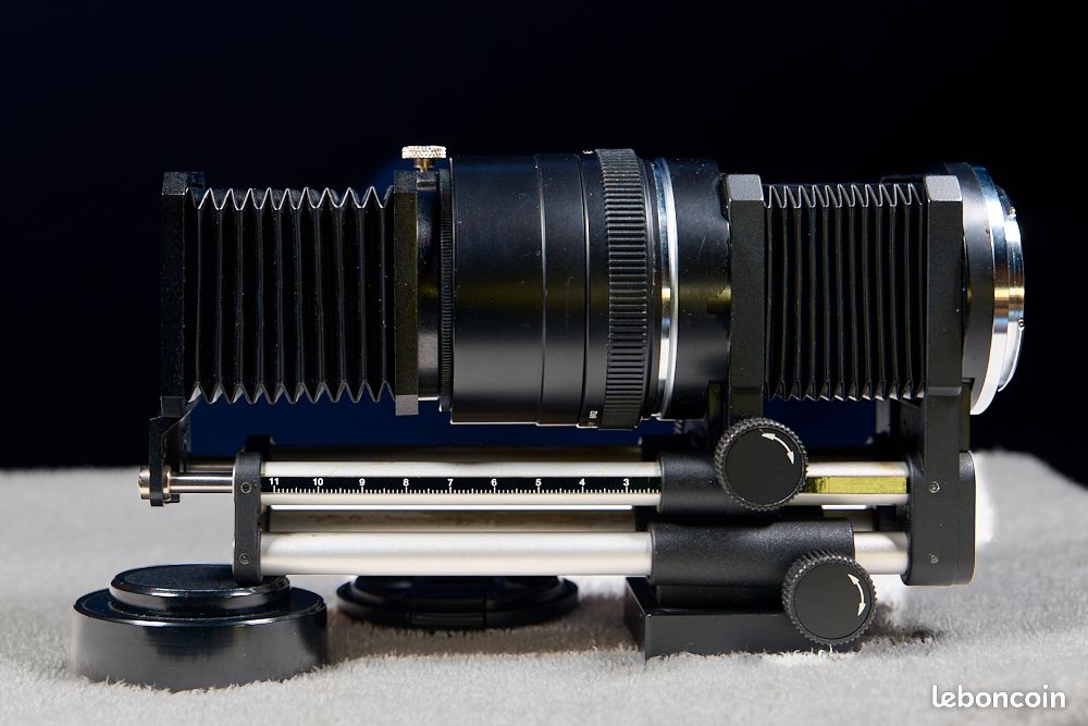 RARE LEICA R soufflet BR2 Ref 16880 + 100mm f/4 Macro-Elmar-R Ref 11270 (avec protection panne 3 mois) (image 1)