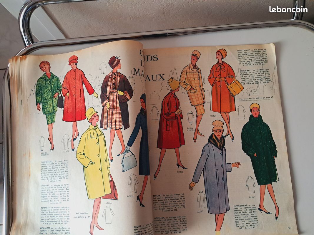 Patron De Couture Vintage Revue Mode De Paris - N°666, 843, 880 - Ancienne Collection