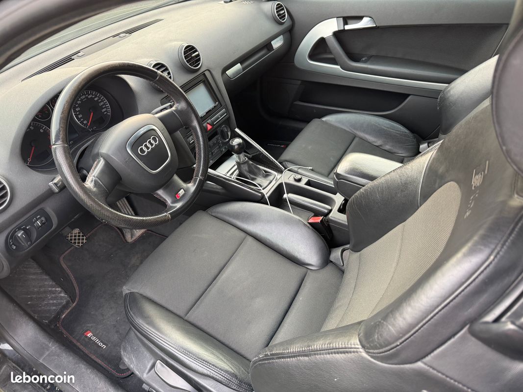 Audi A3 Sportback II 3.2 V6 250ch S line quattro / Jantes BBS / Intérieur cuir Noir / Boite Manuelle / Apple Car Play (image 3)