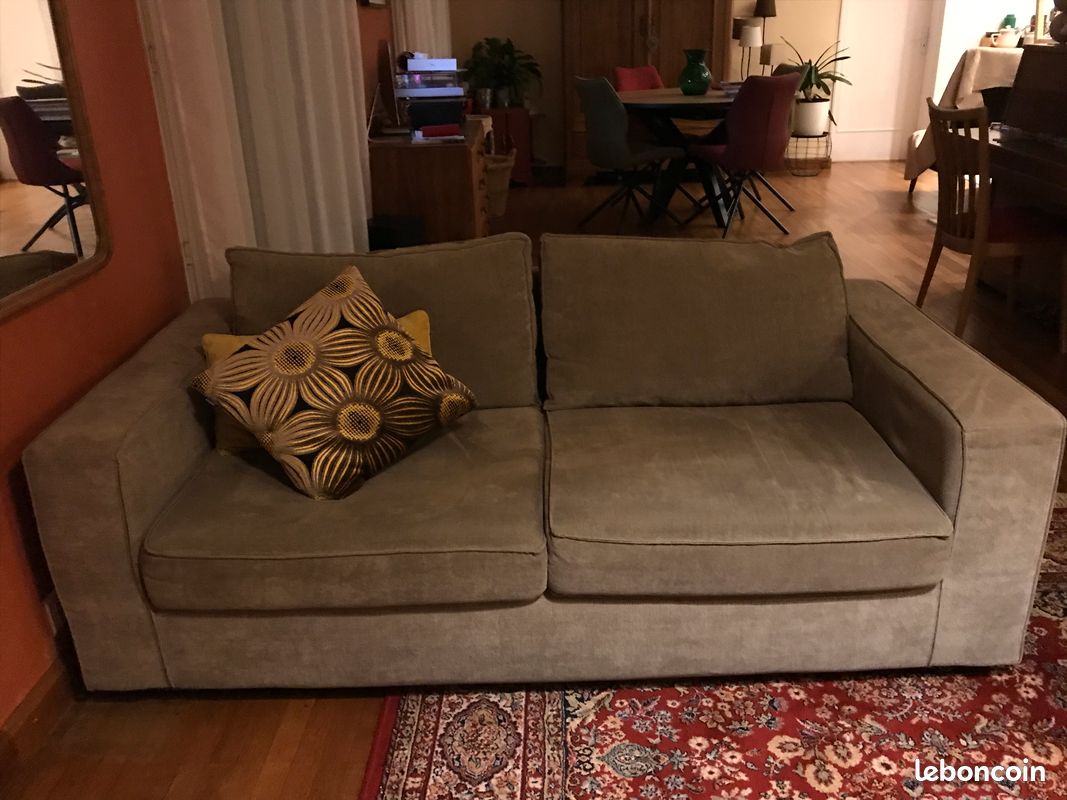 Canapé beige taupe (image 3)