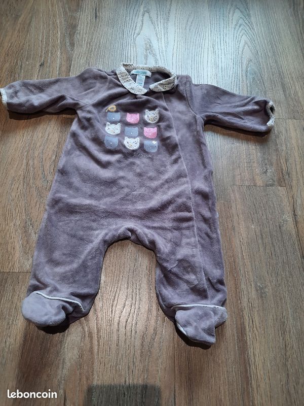 Pyjama Okaibi fille 3 mois (image 1)