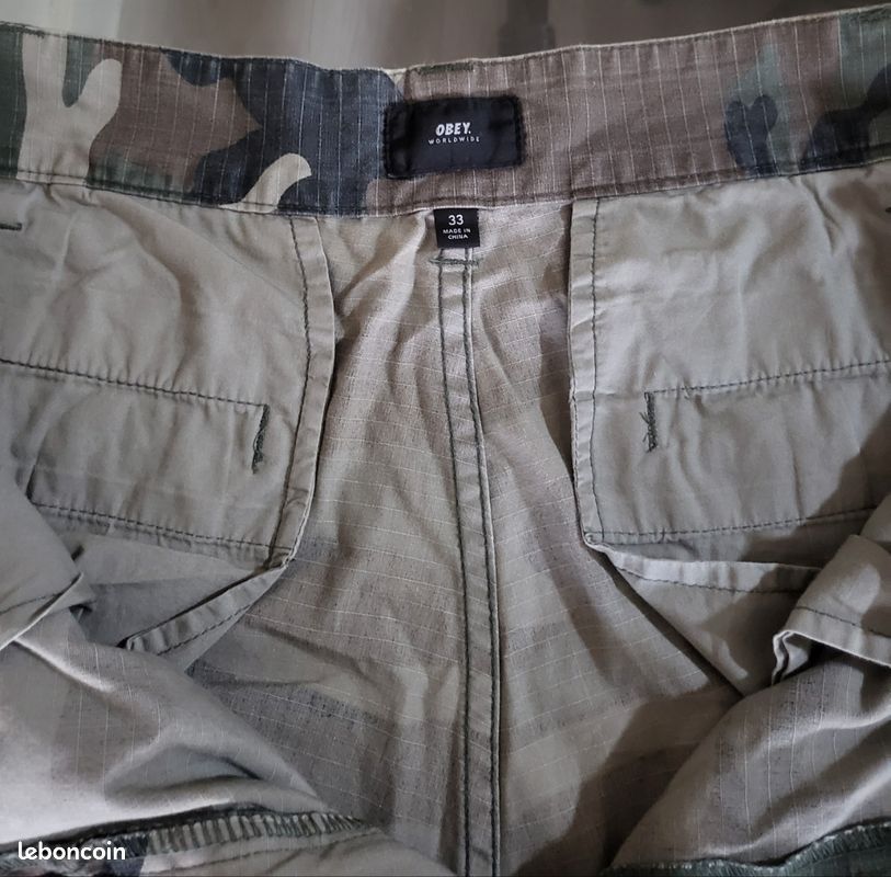 Pantalon Cargo Obey Camouflage Ripstop W33 - Loose Fit (image 8)
