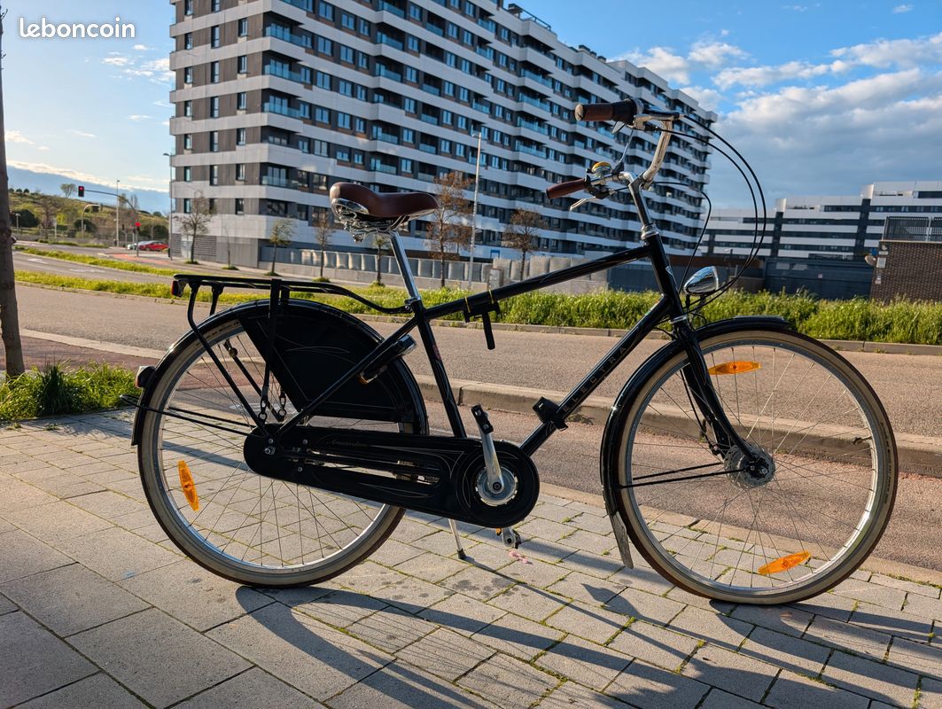 Vélo De Ville Electra Amsterdam Royal 8i – Cadre Alu Noir, 28 Pouces, 8 Vitesses, Panier Inclus