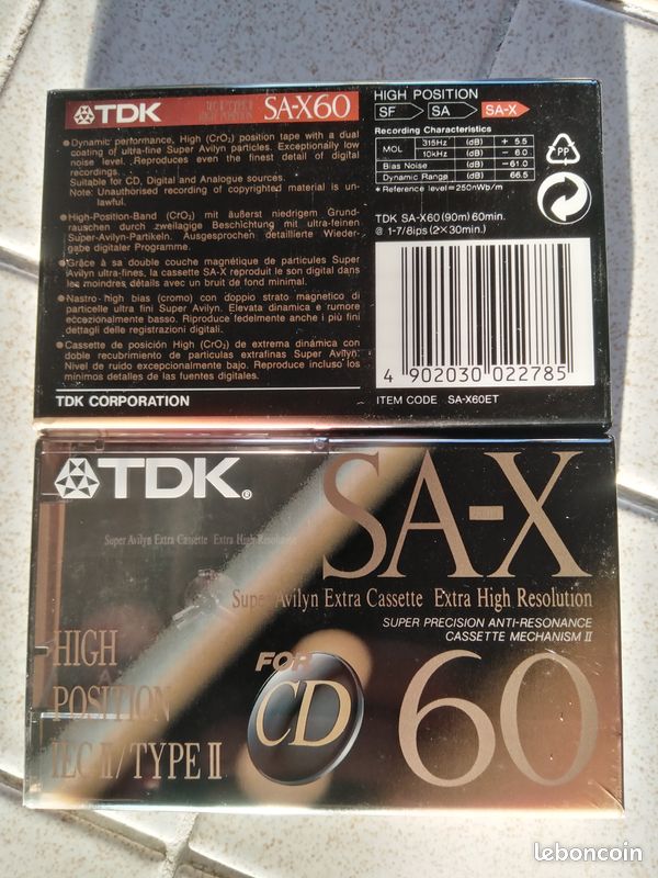 TDK D60 Lot 3 Cassettes Audio vierge Neuf - CD - Musique