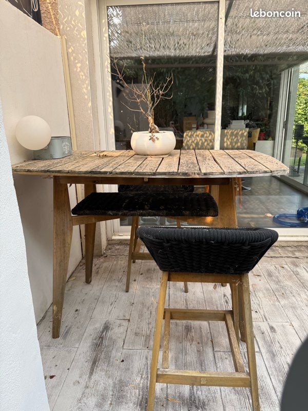 Ensemble Table haute extérieure Joem + 2 chaises (image 4)