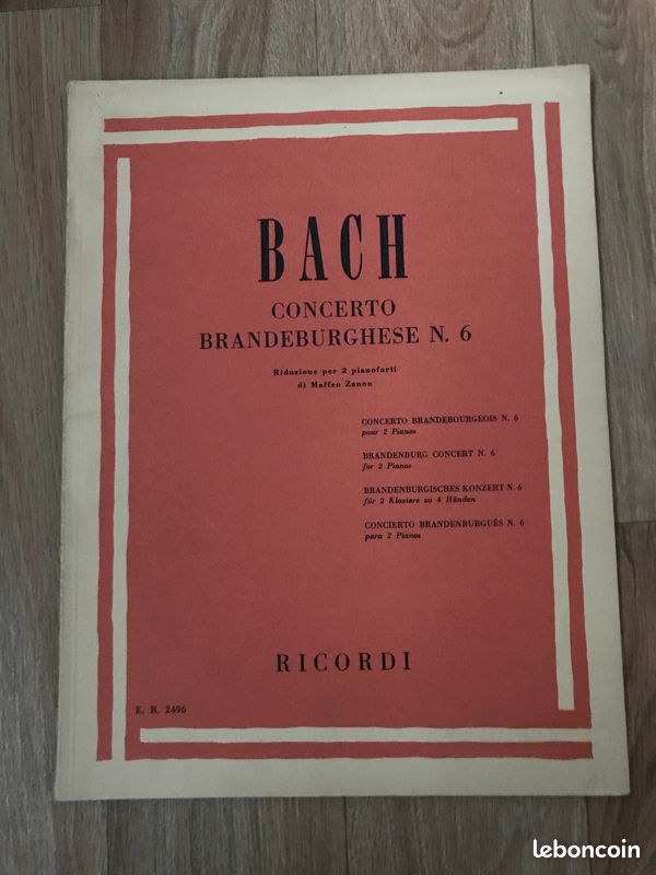 Partitions concertos brandebourgeois Bach (image 4)