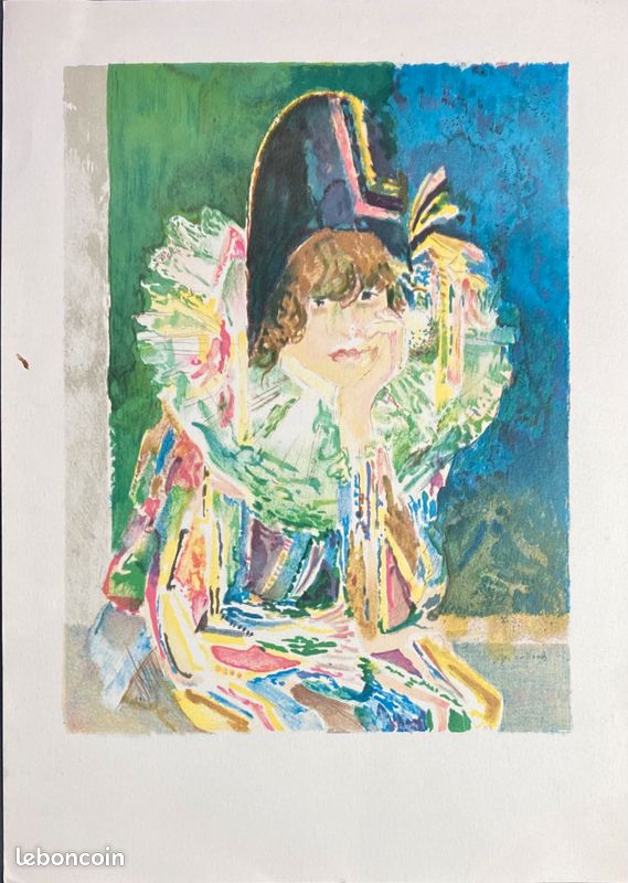 Paul COLLOMB "Arlequin" Lithographie signée dans la planche (image 2)