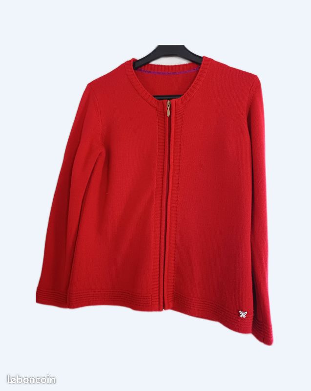 VIVIEN CARON Cardigan tricotés Dames T EU 32 blanc cassé style