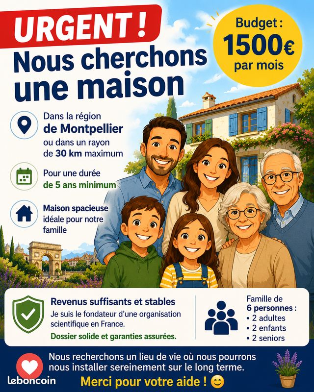 Maison 4 pièces 100 m² · à Montpellier · 100 m² · 1 500 €