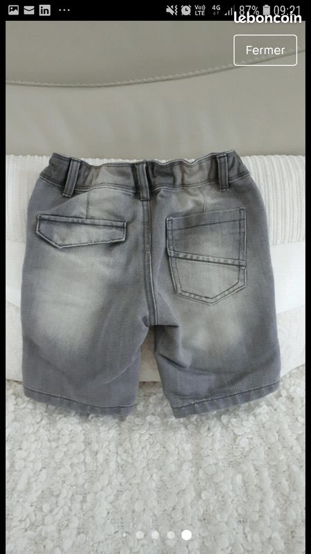 Bermuda short Vertbaudet 4 ans en jean (image 3)