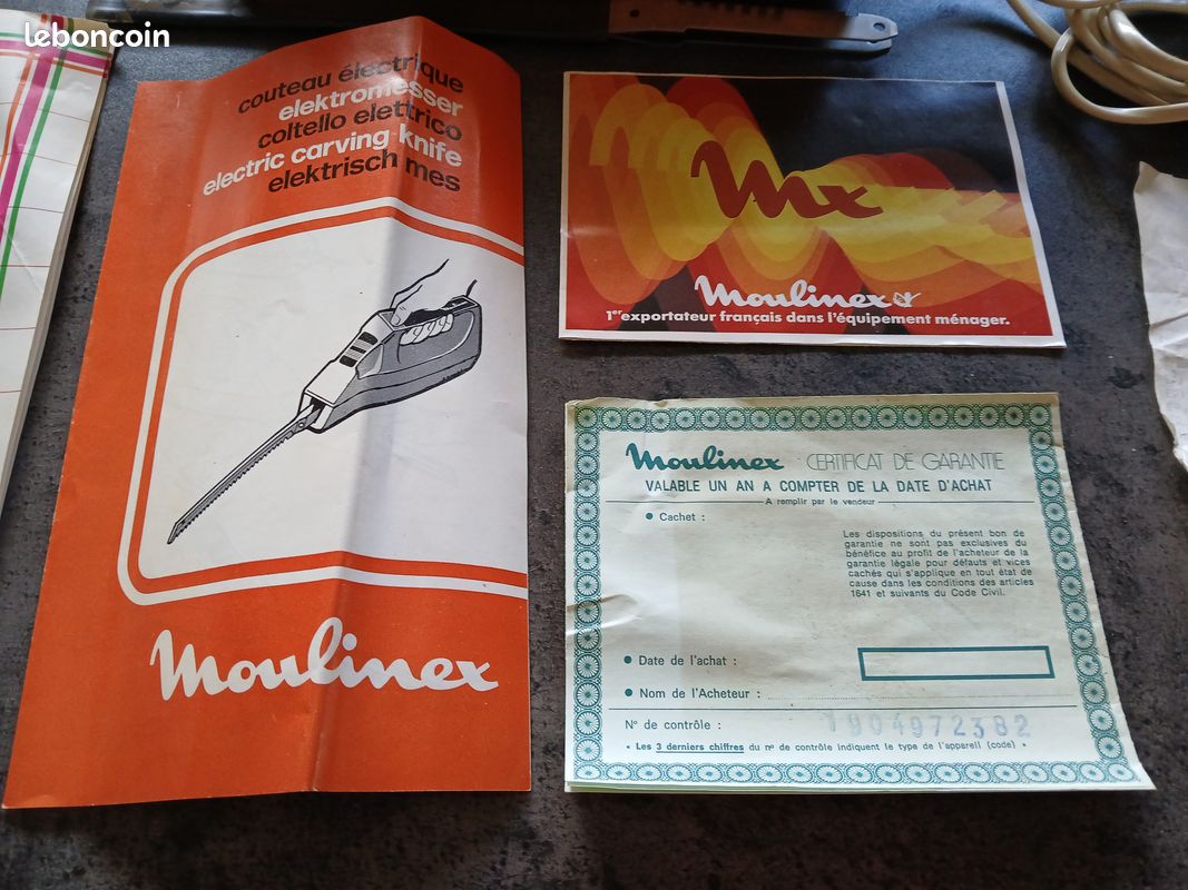 Couteau électrique Moulinex vintage orange (image 7)