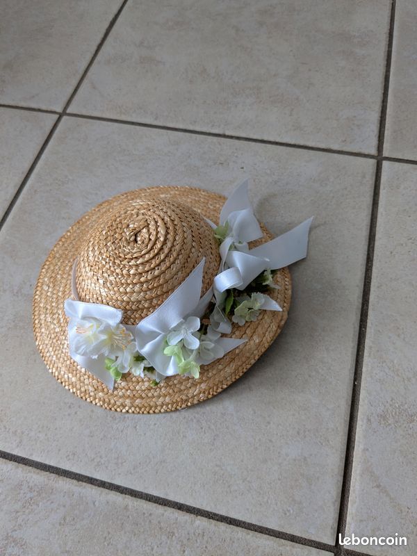 Chapeau D'époudeur Chapeaux Paille Miniatures Pour Poupées Petit