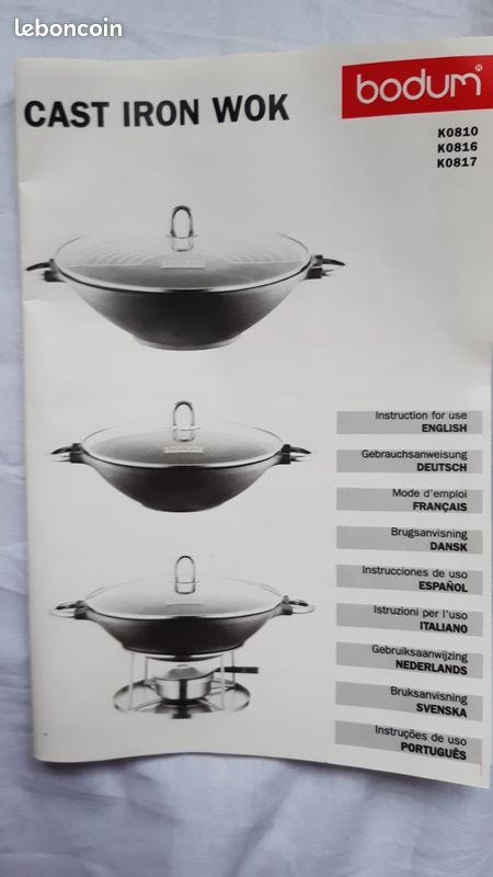 Wok en fonte BODUM neuf Arts de la table