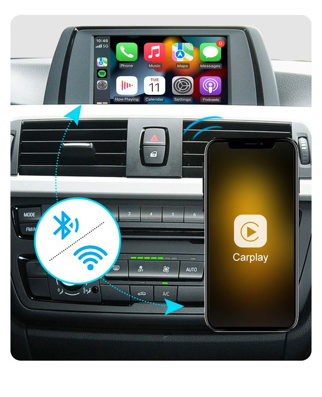 Carplay sans fil Android auto BMW Mini série 1 2 3 4 5 7 X1 X2 X3