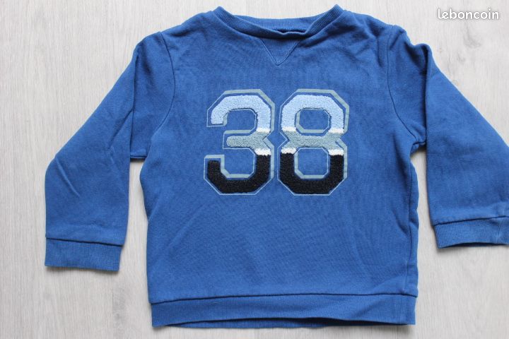 Sweat garçon bleu taille 3 ans Kiabi (image 1)