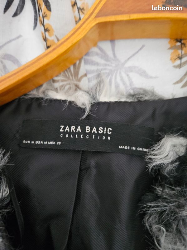 Manteau fausse fourrure zara (image 2)