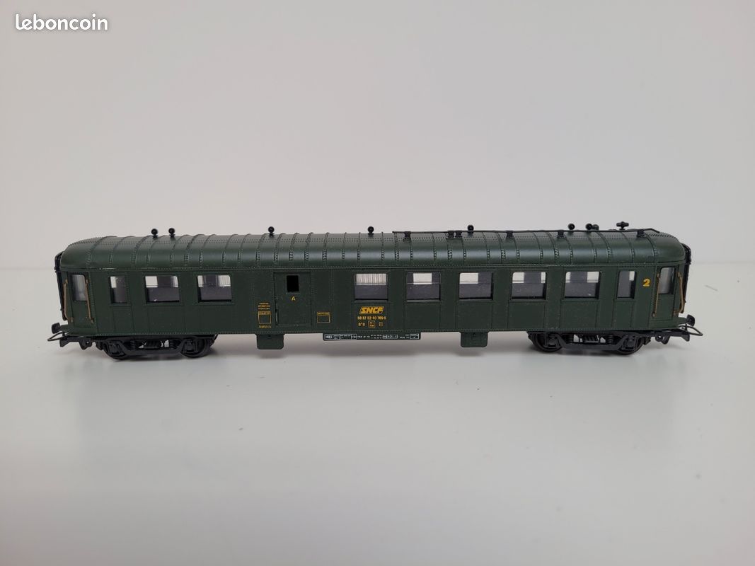Train waagon N° 5113 Voiture mixte OCEM RA 2 ème classe /fourgon Jouef Ho (image 4)