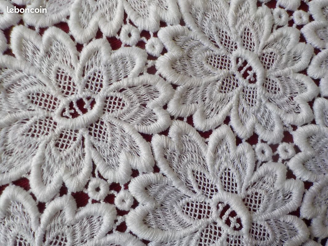 1m90/45cm de guipure blanche de qualité ,neuve (image 1)