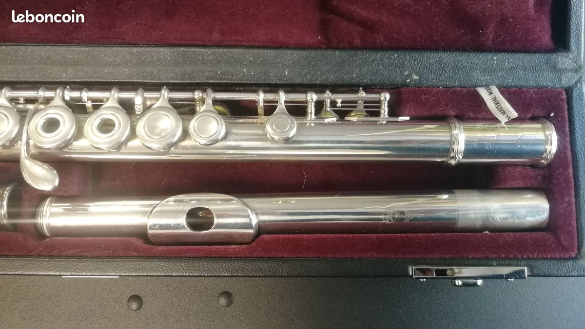 Flute traversière Yamaha 481 silver 925 avec patte de si tête et corps argent (image 4)