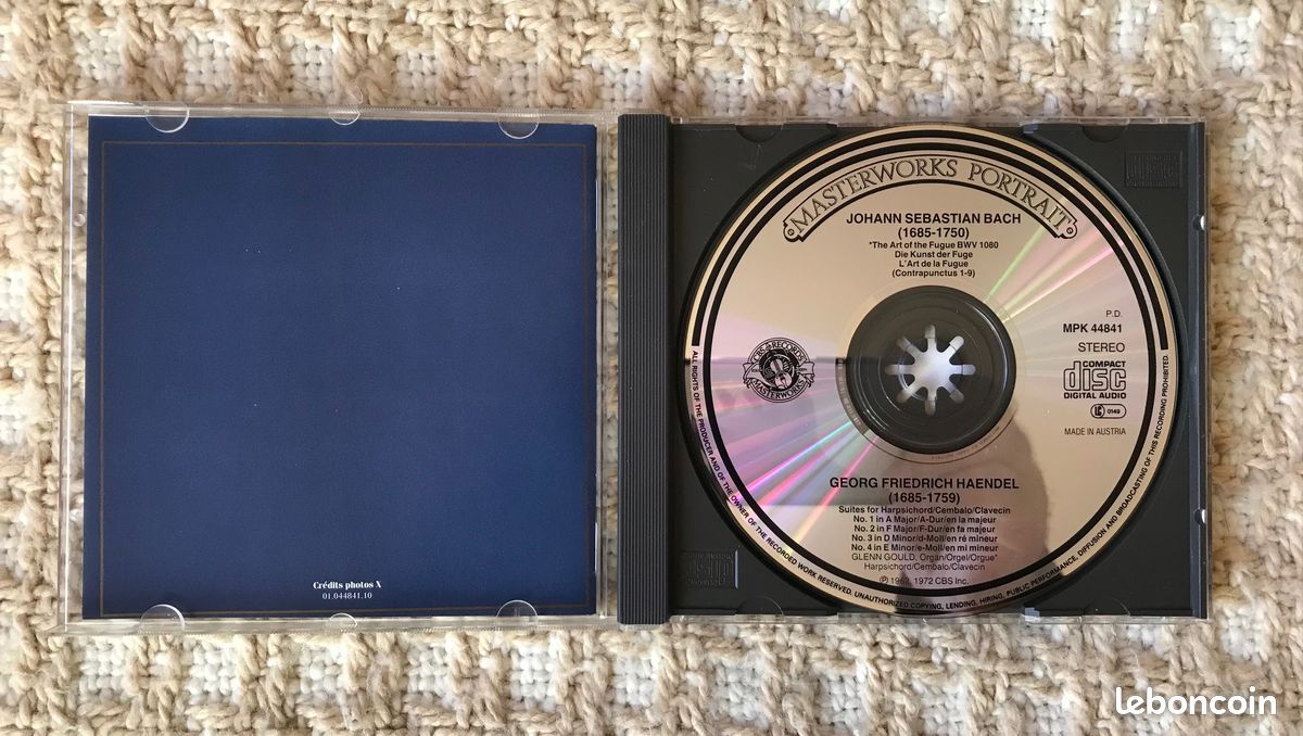 CD Audio Classique : Bach + Handel / Glenn Gould (image 2)