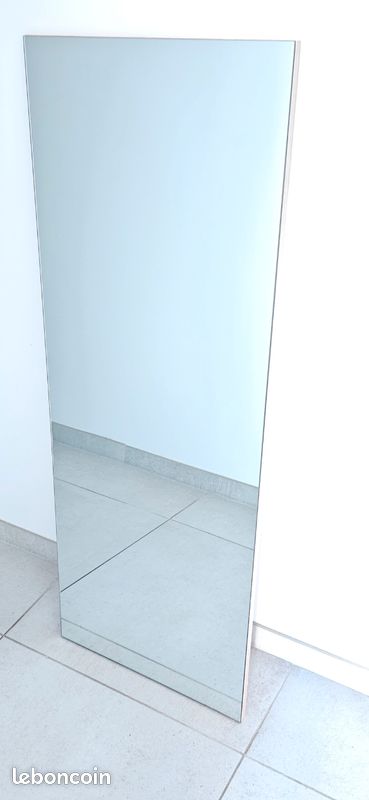 Miroir salle de bain verre/ bois (image 1)