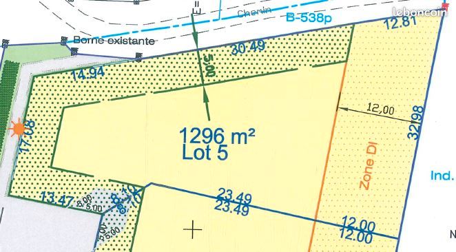 Terrain 1296 m² BELHADE