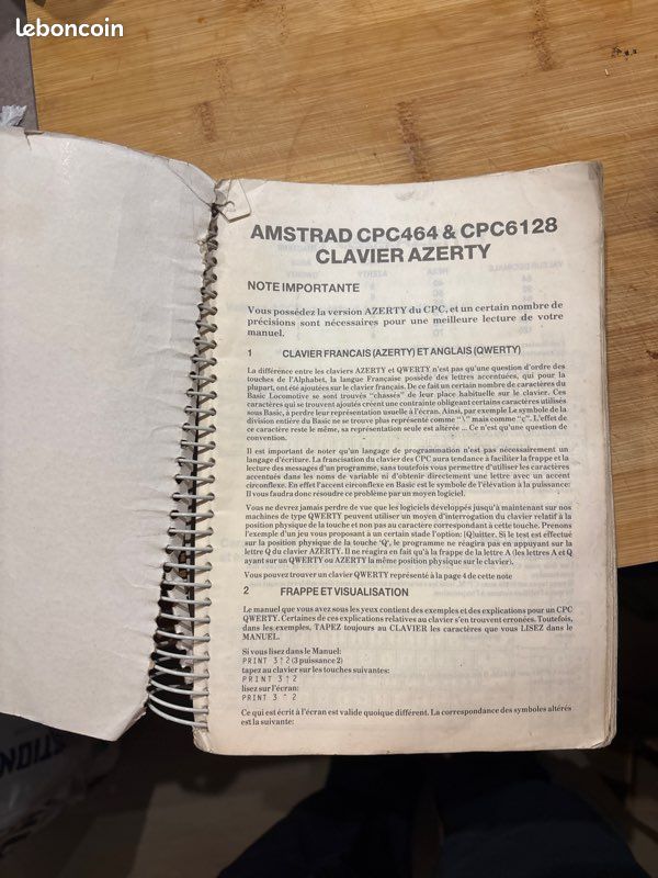 Manuel Utilisateur Amstrad CPC 6128 – Guide Officiel Français – Complet VF