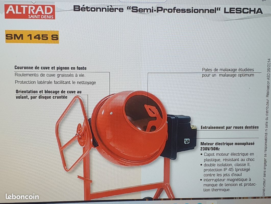 Bétonnière electrique (image 1)