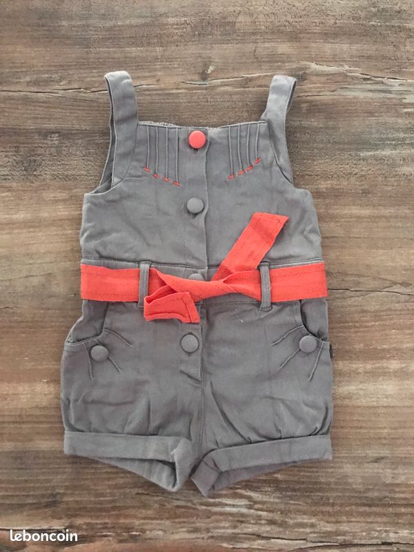 Salopette/short enfant fille " Obaîbi " (image 1)