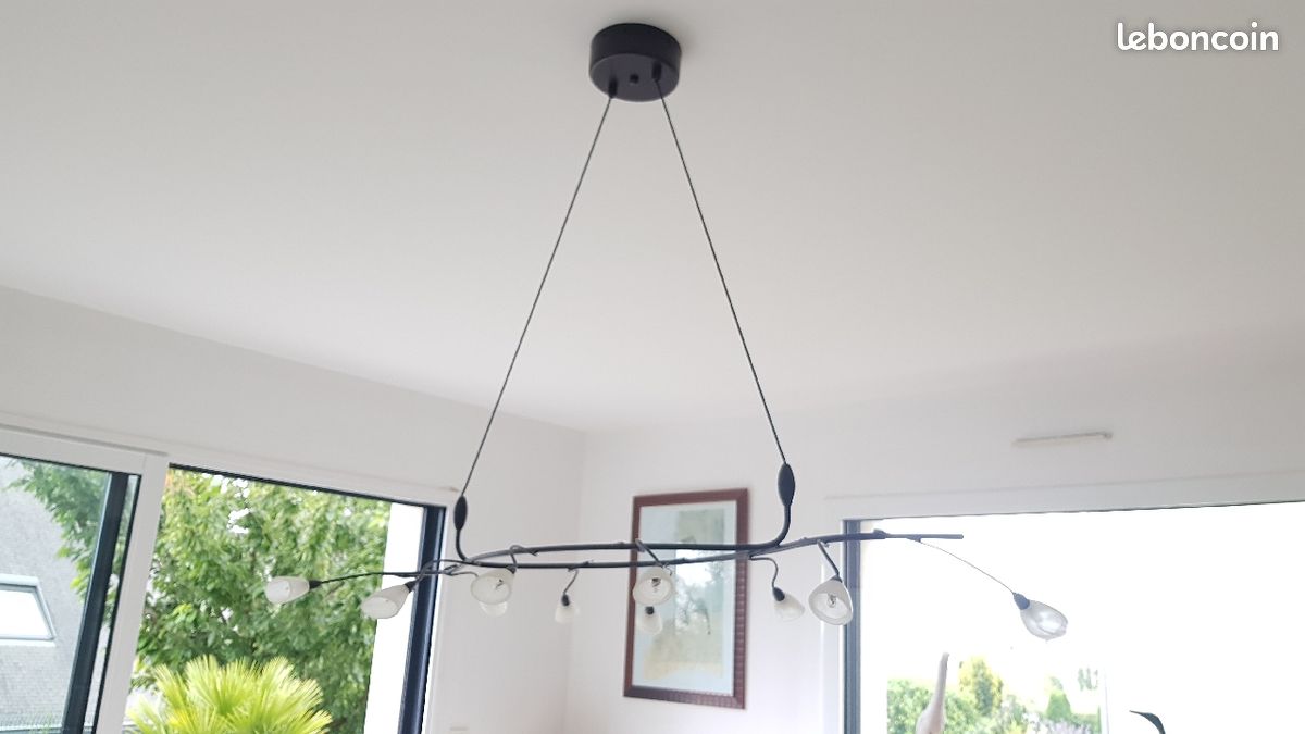 Superbe lustre en fer forgé (image 2)